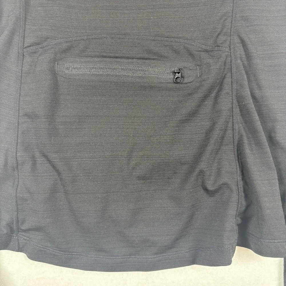 Athleta‎ Pullover Womens S Black Heather Half Zip Long Sleeve Running Gym Pocket